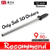 TAIDEA 12-Zoll-Messer Carmic/Diamant Schärfstab T0823D Stahl Professionelles Küchenschärfsystem Messerschärferwerkzeug