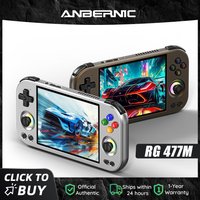 Anbernic RG 477M Retro Handheld Game Console Aluminum Alloy CNC Android 14 4.7 Inch LTPS In-Cell Touch Screen 5300mAh RG477M