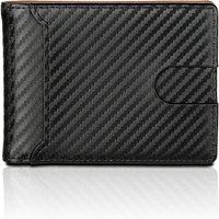 New Men Short Wallets Business Carbon Fiber Short Card Slot High Quality Simple Slim Card Bag Male Purses Photo Holder