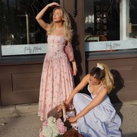 Oligai Summer Floral Print Spaghetti Strap Midi Dress Women Party Dress Elegant Vintage Holiday Beach Wear Dress image 4