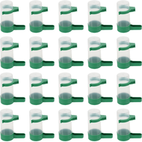 20 Pcs Automatic Bird Drinking Fountain Water Dispenser Spill Proof Birdcage Waterer Durable Parrot Water Bowl Bird Hydration
