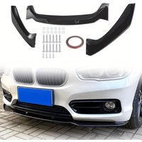 skSet for BMW 1-Series F20 F21 LCI M-Pack 2015-2019 118i 120i M135i M140i Front Bumper Splitter Lip Car Diffuser Body Kit Spoiler Blacka