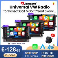 Autoradio Android CarPlay Junsun 7 "9" 10 " pour Volkswagen VW Golf Passat JETTA Skoda SEAT, système intelligent 2din GPS