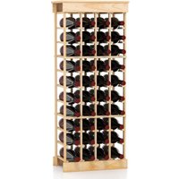 10-Tier Wooden Wine Rack - 40 Bottle Storage Display with Tabletop for Kitchen, Dining, Living Room or Cellar