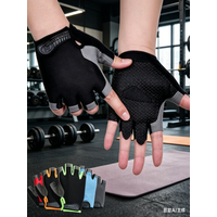 AliExpress NONE 1Pair Gym Gloves Fingerless Gloves Anti-Slip Shock-Absorbing Gloves Sports Gloves for Training Lifting Weight Cycling