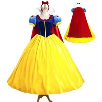Classic Fairy Tale Snow White Princess Costume Adults Women Halloween Performance FantasGirl Princess Dress Women Adult Clothing