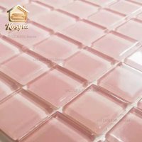 Pink color mosaic tile crystal glass bathroom bathroom wall sticker TV background wall self-adhesive