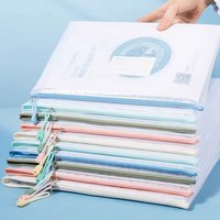 5/30pcs A4 A5 Mesh Zipper Pouch Document Bag Waterproof Zip File Folder Storage Bags For A4 A5 Office Supplies School Stationery
