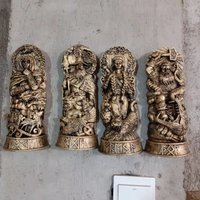Retro Nordic Gods Sculpture Resin Crafts Mythical Freya Statue Collectible Carving Hero Art Figurine Gift for Mythology Lovers