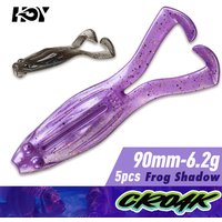 Kingdom Frog Shadow Floating Soft Lure 90mm 6.2g Silicone Swimbait Jigging Wobblers 5PCS Artificial For Bass Perch Fishing Lure