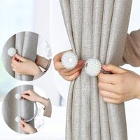 Curtain Clip Magnetic Curtain Holders Tie Back Buckle Clips Hanging Ball Buckle Tie Back Curtain Decor Accessories