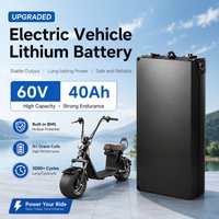 60V 20Ah 30Ah 40Ah Lithium-Akku mit integriertem BMS für Fat-Tire-Elektroroller 500W-2000W, 67,2V 2A Ladegerät inklusive, schneller Versand aus EU-Lager, Ersatzakku mit großer Reichweite für den