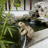 Turtle Statue Figurines Planter Pot Hangers Tortoise Figure Plant Pot HangerResin Hanging Turtle Statue Plant Decorations