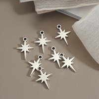 50pcs/lot--11x15mm Mini Cross Morning Shining Stars Charms Pendants For Diy Jewelry Making Accessories Wholesale Bulk Items