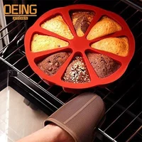 Silicone Cake Mold 8 Grids Shape Striangle Kitchen Pizza Plate Bakeware Non-stick Bread DIY Baking Pastry Cake Molds