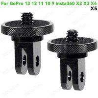 Adapter statywu z gwintem 1/4 cala, obrotowy uchwyt 360 stopni do Go Pro 13 12 11 10 9 Insta 360 X5 X4 DJI OSMO 360, akcesoria do kamer