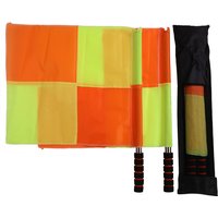 2 Pcs/Set Large Square Patrol Flag Small Square Patrol Referee Flag Football Match Starting Flag Referee Equipment
