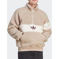 Adidas genuine clover lambswool men's half zipper stand up collar sweatshirt HZ0719