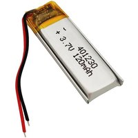 Replacement Battery for The NWZ-W202, W252, W262, SBH70, and SBH80 MP3 Headphones. 401230 3.7V 120mAh Lithium Polymer Battery.