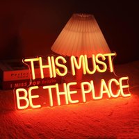 THIS MUST BE THE PLACE Neon Sign LED Light for Home Decor Bar Cafe Romantic Ambiance Wall Art Sentimental Quote Warm Glow Gift