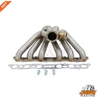 JKVK RACING 3.0‘’ V band SS304 3mm Steam Pipe Equal Length Turbo Manifold For To yo ta Supra Mk4 Le xus GS300 2JZGE
