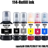 Compatible Epson 114 Refill Ink Kit Pigment Refill Ink Dye Refill ink For Epson EcoTank ET-8550 ET-8550 Printer
