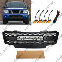 Artudatech Black Front Bumper Grill Grille Fit Nissan Frontier 2009-2021 W/Led Lights Car Accessories