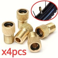 AliExpress NONE 4PCS bicycle valve converter, used to convert bicycle valves into car valves, equipped with sealing rings.