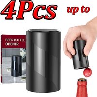1-4Pcs Automatic Beer Bottle Opener Downward Push Bottle Opener Wine Beer Soda Cap Opener Kitchen Accessories