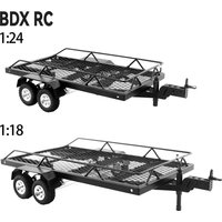 Remorque en métal BDXRC pour voiture RC 1/18 1/24, chenille axiale SCX24 Jeep Gladiator TRX4M