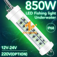 DC12V 24V High Wattage 250W 450W 850W IP68 Green LED Fishing Light Underwater Attracting Fishes Fishing Lamps