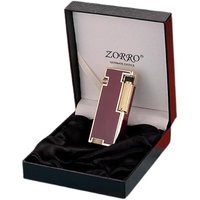 ZORRO Z666 bounce machine push-type side-sliding ignition narrow fuel lighter high-end resin craft creativity