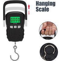 110lb/50kg Electronic Luggage Hanging Scale Portable Digital Weight Scale Battery/USB Charging LCD Fishing Weighing Balance