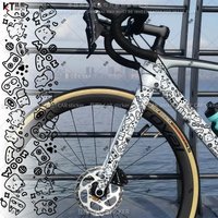 2026 Cartoon Graffiti Cat Bicycle Stickers Frame Top Tube Decorative Reflective Waterproof Cycling MTB Road Bikes Frames Sticker