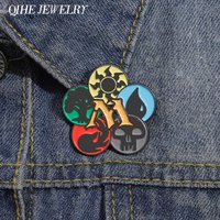 Funny Magic Party Card Game Brooch Enamel Pin Custom Cartoon Metal Badge Lapel Backpack Punk Jewelry Gift for Friend Accessories