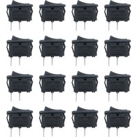 5/10pcs KCD1-101 AC 6A 250V 2 Pin ON/OFF I/O SPST Snap in Mini Black Button Boat Rocker Switch 15*21MM