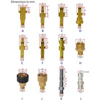 Metal Adapter Foam Nozzle Foam Generator Foam Gun High Pressure Washer Soap Foamer for Nilfisk Karcher Huter Elitech Lavor