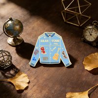 Music Album Denim Jacket Enamel Pins Guitar And Heart-Shaped Badges Backpack And Clothing Accessories Gifts For Music Lovers