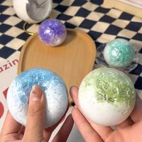 Ice Cracked Ball Crystal Sphere Ball Squishy Slow Rising Crushed Ice Handmade Ball,Stress Relief Sensory Fidget Toy for Anxiety