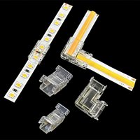 10/20Pcs COB LED light strip transparent solderless hat connector L-shaped crystal buckle suitable for 5mm 8mm 10mm 2/3/4Pin