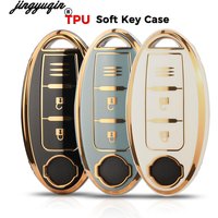 jingyuqin for NISSAN Tiida Qashqai X-TRAIL Terra18 370Z MARCH 15 High-end models Accessories 3Buttons Car Key Case Cover Shell