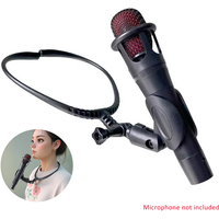Neck-mounted Microphone Bracket Neck Microphone Holder Stand Adjustable Hands Free Brace Mic Holder for Stage Live Performance