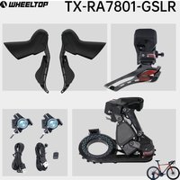 Wheeltop EDS TX RA7801 Disc Brake Carbon Fiber Wireless Kit Carbon Fiber Kit 2*7-14 Speed 10-36T Disc Brake Road Bike Groupset