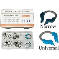 Dentystyczny system matryc profilowanych sekcyjnych Palodent V3 Plus, uniwersalne/wąskie/głębokie pierścienie mocujące, taśmy matrycowe, narzędzia dentystyczne.