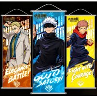 Jujutsu Kaisen Gojo Satoru Hanging Scroll Poster Anime Long Painting Holiday Gift Room Decor Ornament image 4