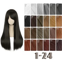 Bubuwig Synthetic Hair Fashion 60cm Long Straight Pure Color Cosplay Wigs White Blonde Blue Red Pink Purple Wig Heat Resistant