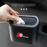 Multifunction In-vehicle Trash Can Storage Bucket Accessories For Audi Sline A1 A3 A4 A5 A6 A7 A8 B8 B9 B6 C6 Q2 Q3 Q5 Q7 Q8 TT