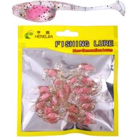 20pcs/5cm 0.7g Soft Fishing Lures T Tail Silicone Wobblers Artificial Bait With Glitter T-Tail Shad Swimbaits For Bass Pike
