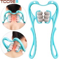 Handheld-Nacken massage gerät Trigger punkt 6 Bälle Rollen massage gerät zur Linderung von Nacken-Schulter-Muskelkater und Spannungs kopfschmerzen