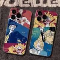 One Piece Luffy Zoro Phone Case for iPhone 11 12 13 14 15 16 17 Pro Max Air Plus mini Sanji Sabo Ace Soft shockproof Cover